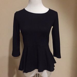Mossimo supply co black peplum shirt